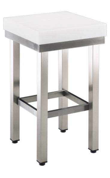 Ceppo in polietilene con piedistallo inox